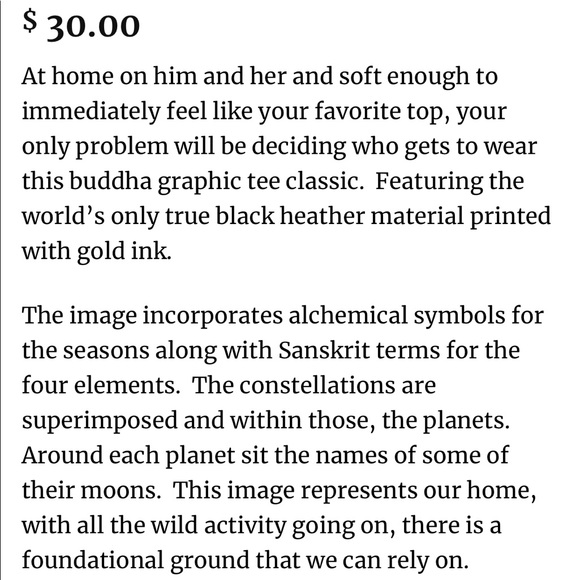 Yoga Tee shirt Astrological M - Picture 2 of 11